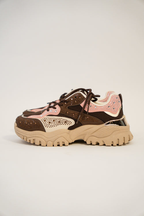 Chunky Sneaker – Brown & Pink